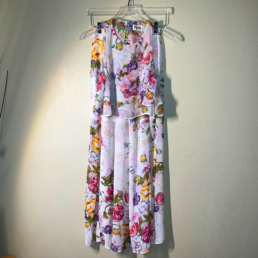 Show Me Your Mumu Best Friend Floral King Crop Top Maxi Skirt Set Womens Size XS
